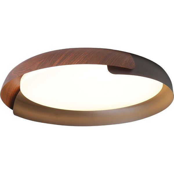 Quinn black and wood ceiling light mounted on ceiling