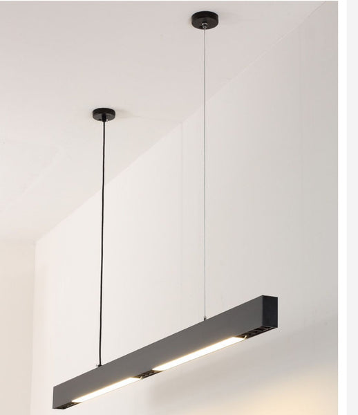 LED Long Strip Chandelier styled in a contemporary Lagos home