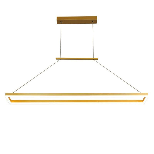 Close-up of Line Loft Nordic Chandelier showing brown and gold finish