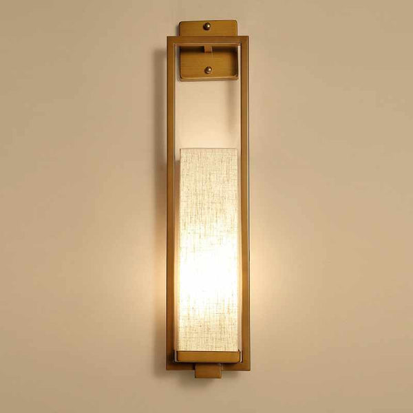 Vintage Panama wall light with iron shade mounted on a wall