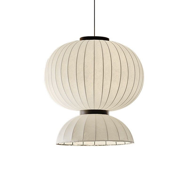 Mulberry Silkworm fabric chandelier with white silk shade