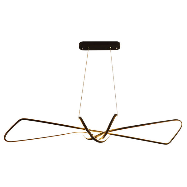 Bowtie LED Island Light hanging above a kitchen island in Nigeria
