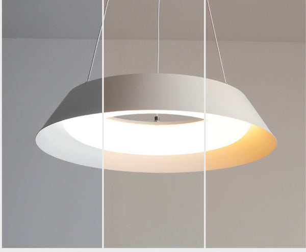 Hollow Circular Chandelier illuminated in a Nigerian bedroom