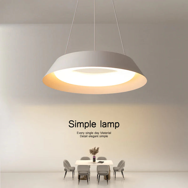 Hollow Circular Chandelier hanging in a Nigerian living room