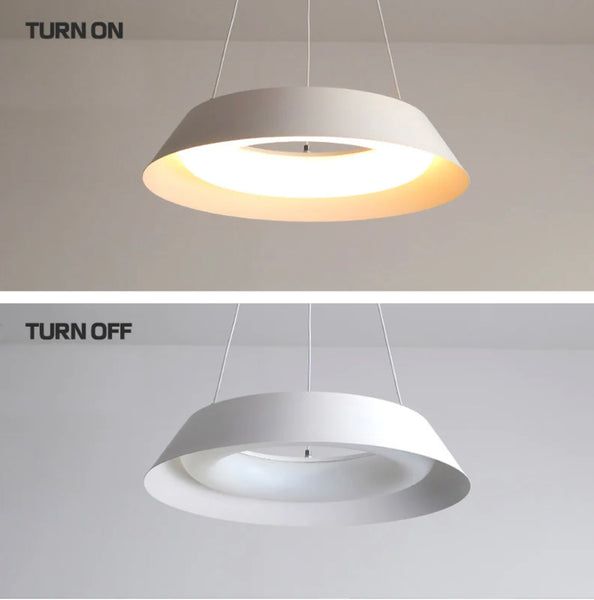 Hollow Circular Chandelier styled above a dining table in Nigeria