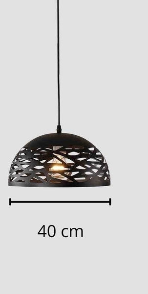 Dome Laser-Cut Pendant Light illuminated in a Nigerian restaurant