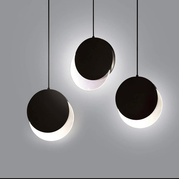 Lunar Eclipse Pendant Light installed in a Nigerian hotel room