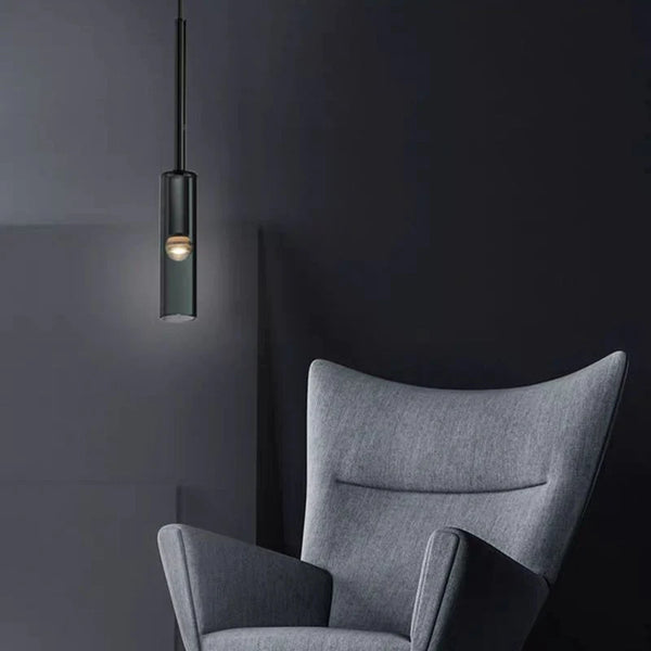 Winery Glass Droplight illuminated in a Nigerian bedroom