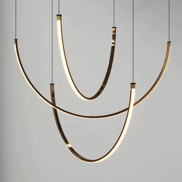 Scandinavian Loft chandelier above a kitchen island