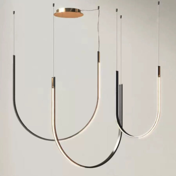 Close-up of Scandinavian Loft chandelier's minimalist design
