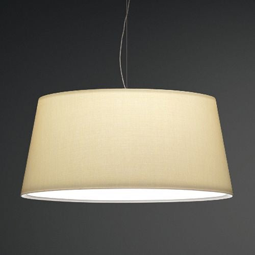 Avalon fabric chandelier hanging in a living room
