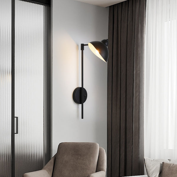 Close-up of Double Swing Pole Wall Light showing adjustable arm mechanism