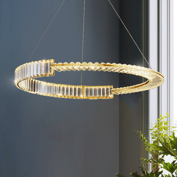 Citrus crystal chandelier with alluring crystal design