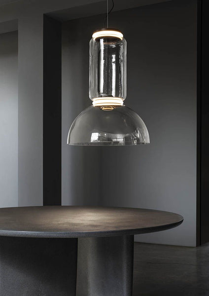 Noctambule blown glass pendant light