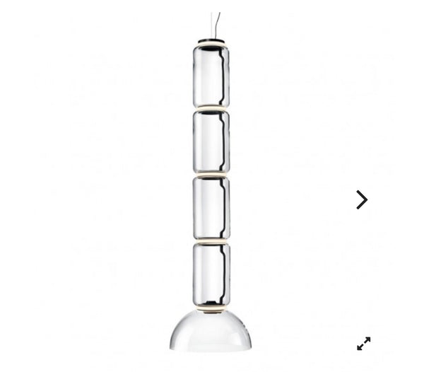 Noctambule big blown glass pendant light for high ceilings