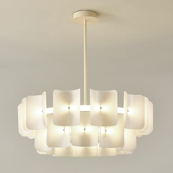 Vitre chandelier illuminated, showing LED light guides