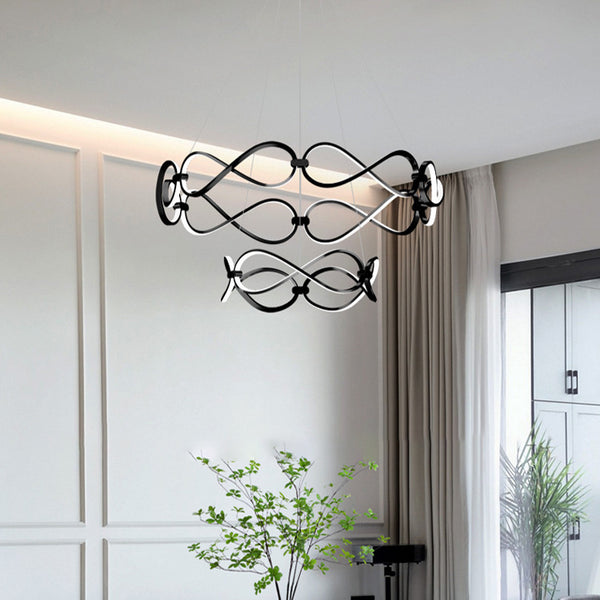 Elysian Loop black light with flowing geometric curves