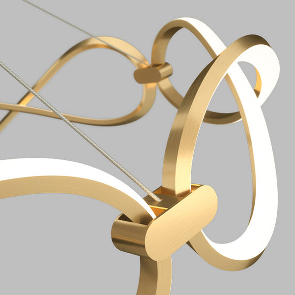 Elysian Loop gold light illuminated with LED glow
