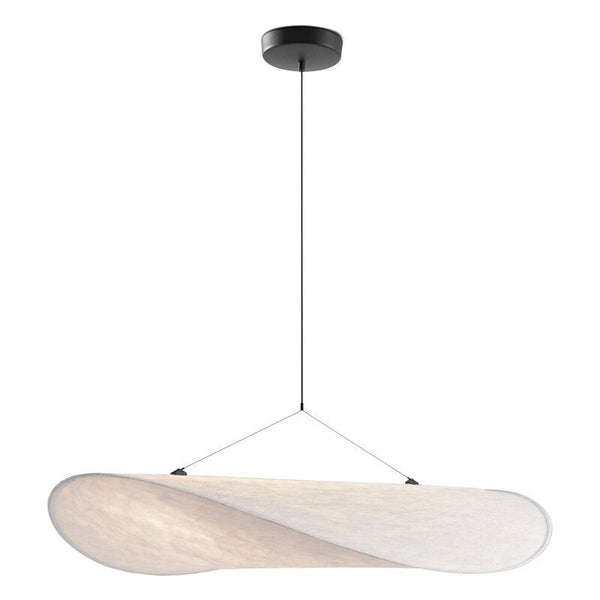 Tense fabric chandelier with ultra-slim Tyvek frame