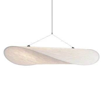 Close-up of Tense chandelier's slim frame design