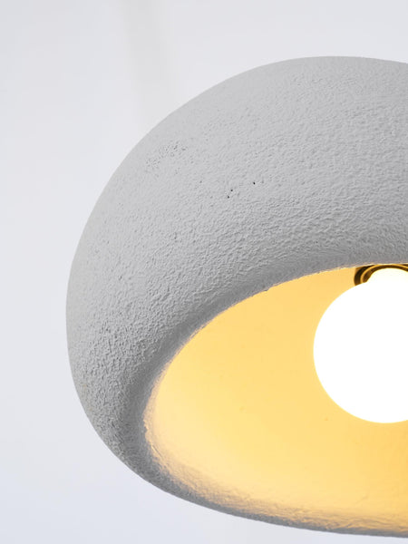 Wabi-Sabi resin light shown from below