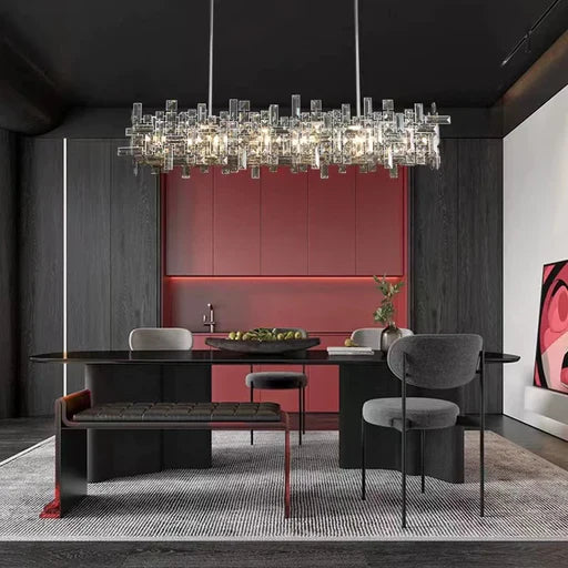 Lynn chandelier shown from below