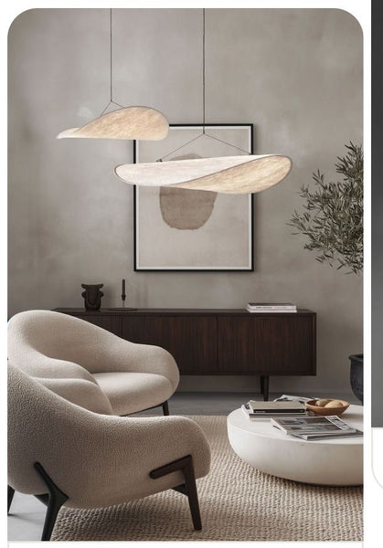 Tense chandelier in a modern interior