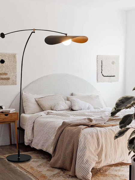Alonso arc floor lamp brightening a dark corner