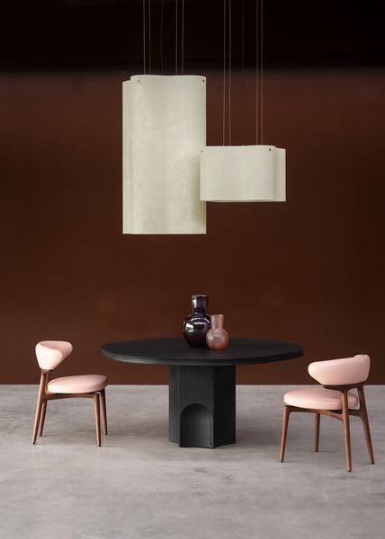 Nuvola pendant light illuminated with warm white glow