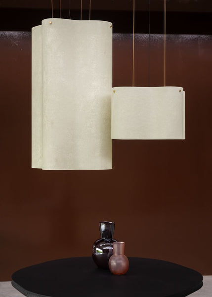 Nuvola white sheepskin pendant light