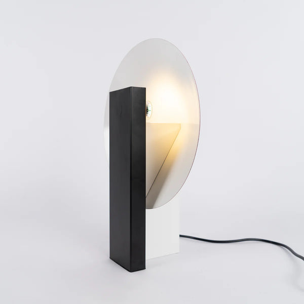 Orbe black lamp illuminated with soft light