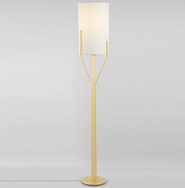 Close-up of Arborescence standing lamp showing criss-cross frame detail
