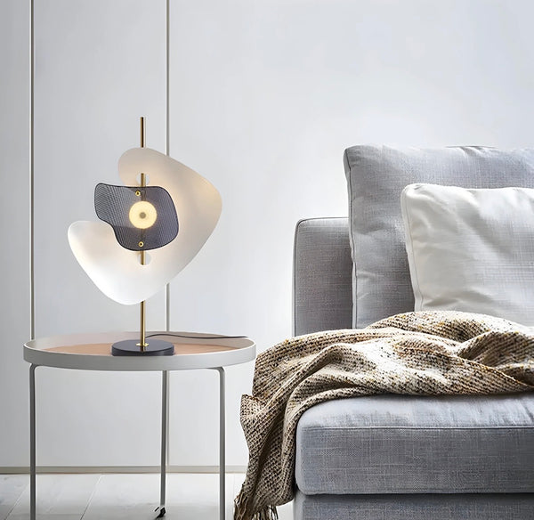 Lume Noir lamp illuminated with warm white light