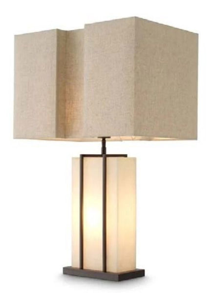 Marble Crest lamp with solid marble base