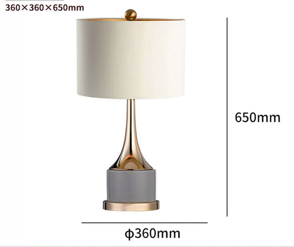 Grey Top Table Lamp styled in a Nigerian living room