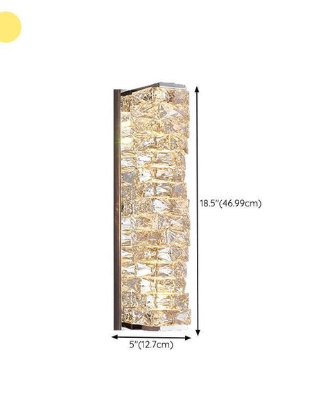 Regency Crystal Wall Light close-up showing gold finish