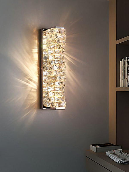Close-up of Regency Crystal Wall Light showing crystal detail