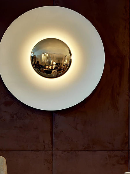 Close-up of Vintage Oval Wall Light showing oval design