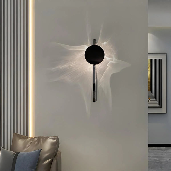 Close-up of Water Wave wall light's rotatable design
