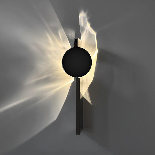 Water Wave wall light shown from a side angle