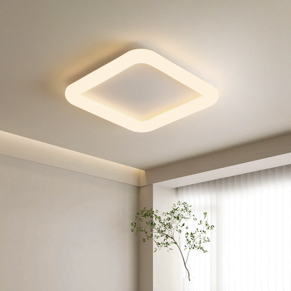 Square Ring Ceiling Light mounted on a low Nigerian ceiling