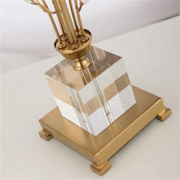 Clara Crystal Table Lamp styled in a Nigerian living room