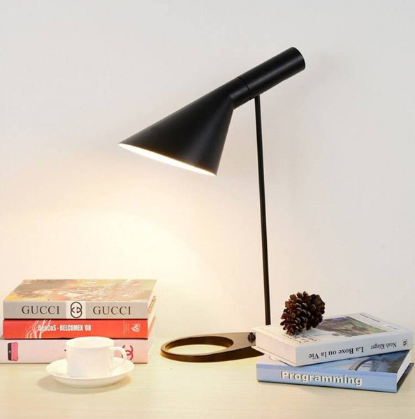 Danish Rutal desk lamp angled for focused reading light