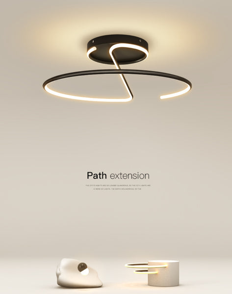 Geometry ceiling light shown from below