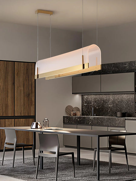 Baxter Chandelier showing integrated LED colour temperature settings