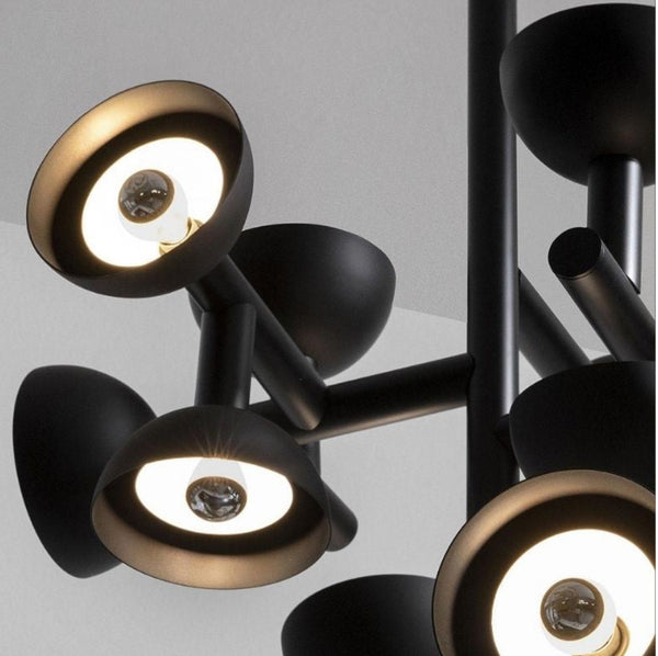 Karman Sibilla Chandelier illuminated in a double-height Nigerian foyer