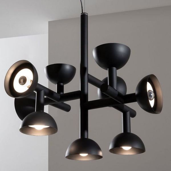 Karman Sibilla Chandelier hanging in a tall Nigerian staircase