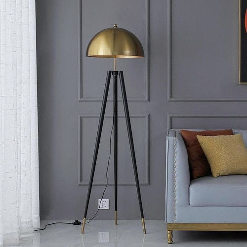 Sapphire tripod floor lamp in a living room corner