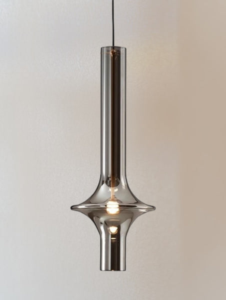 Penta black tube droplight with smoked glass canopy