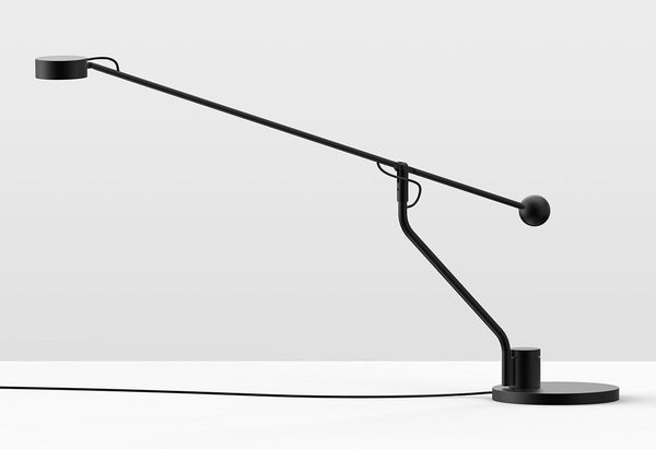 Close-up of Bordash lamp's spray-painted iron finish